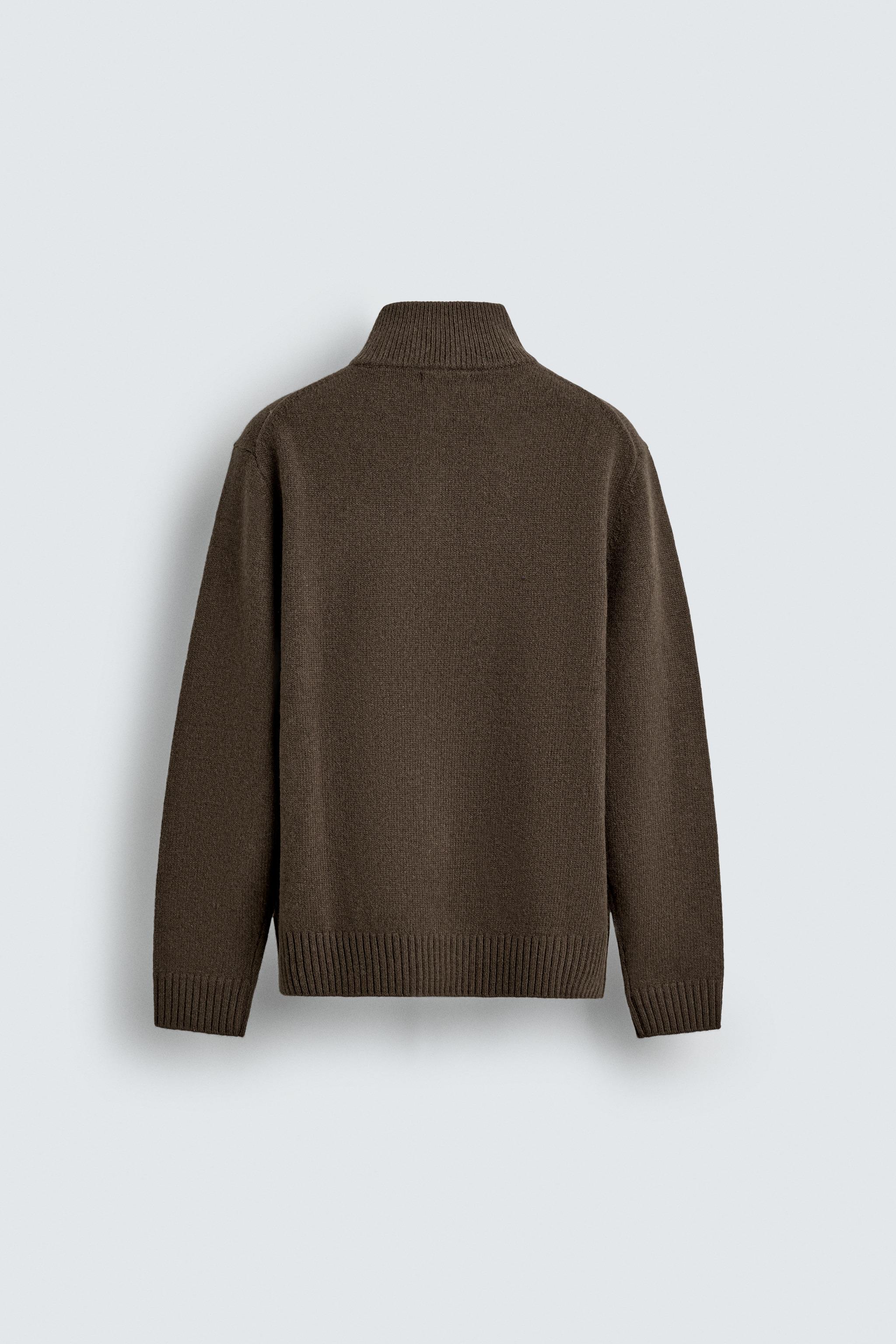 100% WOOL QUARTER-ZIP JUMPER